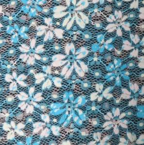 Quality spandex &amp; polyester Digital Printed Fabric , Print Stripe Lace Normal Dyeing wholesale