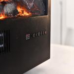 1280mm Wall Insert Firebox 220V / 110V Realistic Fire Black Steel Frame