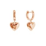 Luxury Heart Dangle Gold Plated Hoop Earrings Sterling Silver 925 Jewellery for