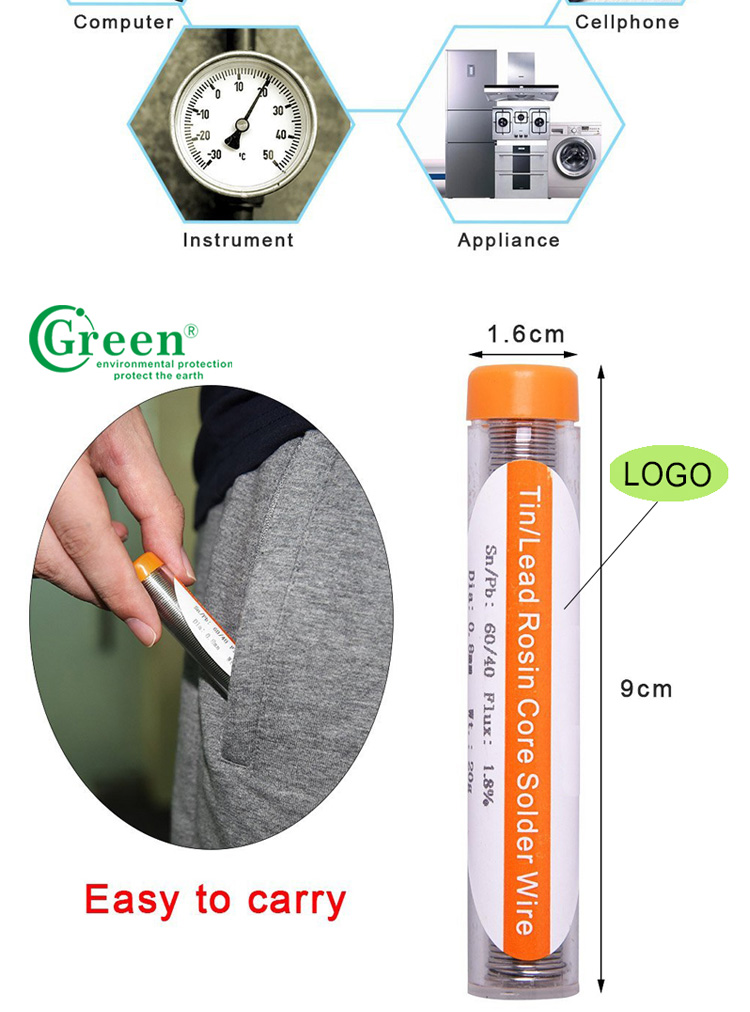 Rosin Core Tin Solder Wire 2.0% Flux Content Melting Point 183 - 191℃