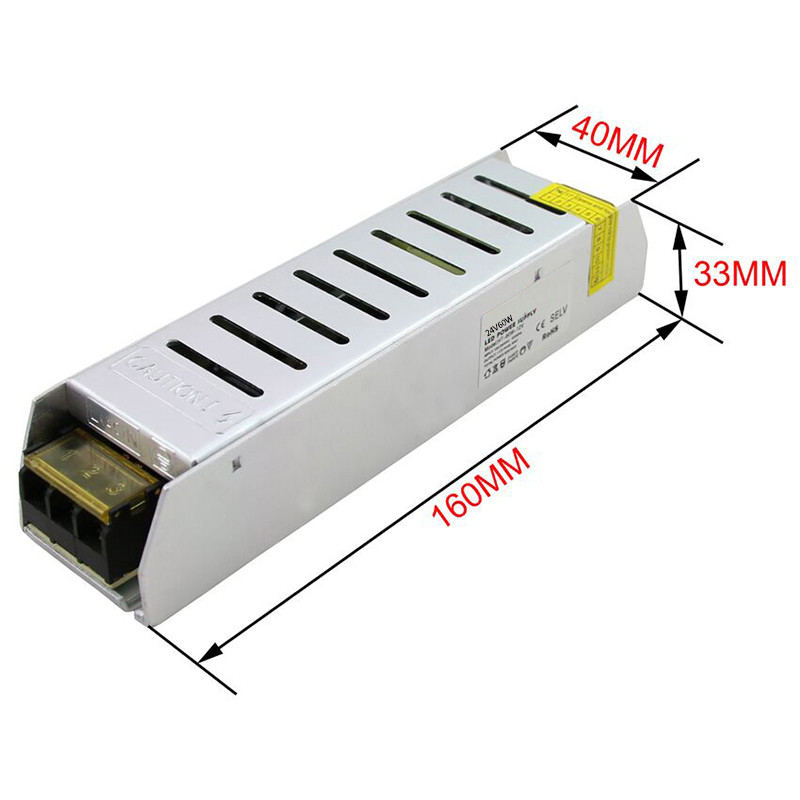 Led driver power supply 60w Slim power supply IP20 LED transformer Adapter for strip Light