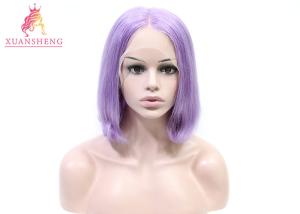 Quality Hot Selling Custom Human Hair Wigs 100% Human Hair Purple Color Full Lace Wigs wholesale
