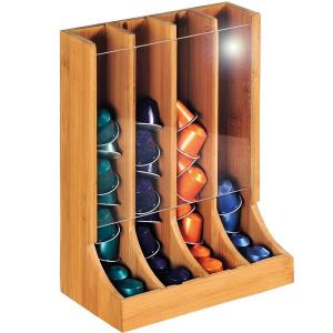 Quality newest bamboo k cup dispenser coffee pod storage drawer wholesale