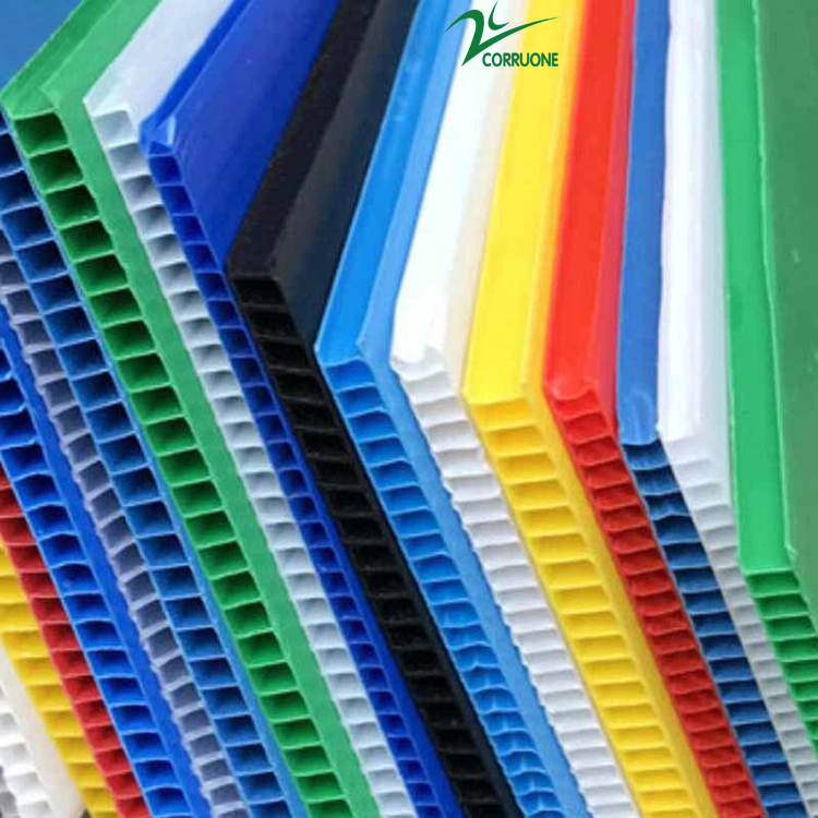 3mm 4mm Recycled Corrugated Plastic Sheets PE PP Hollow Board