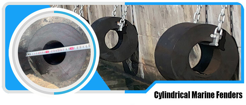 600×1200mm Cylindrical Marine Fenders Shock Absorption Durable Low Maintenance