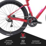 Black Red SAVA Gravel Bike Racer 700cx40c Trail Double Disc Brake