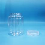 Food Grade Tamper Proof Cap clear PET Plastic Jar for Food Nuts Candy Noodles