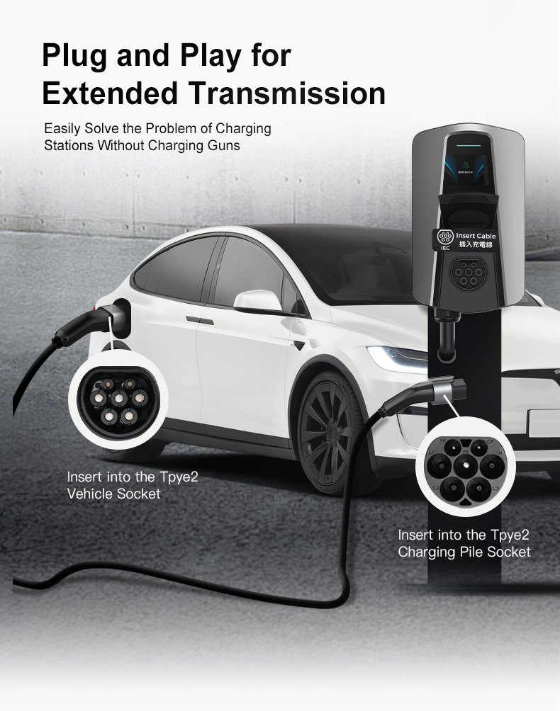 Type 2 To Type 2/GBT Multi Fast Quick EV Charger Station Plug Electric Car Charging Cable