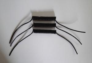 Quality Black Standard 3inch Length Cord Diametre 3.0mm Wire-reinforced Coiled Tethers wholesale