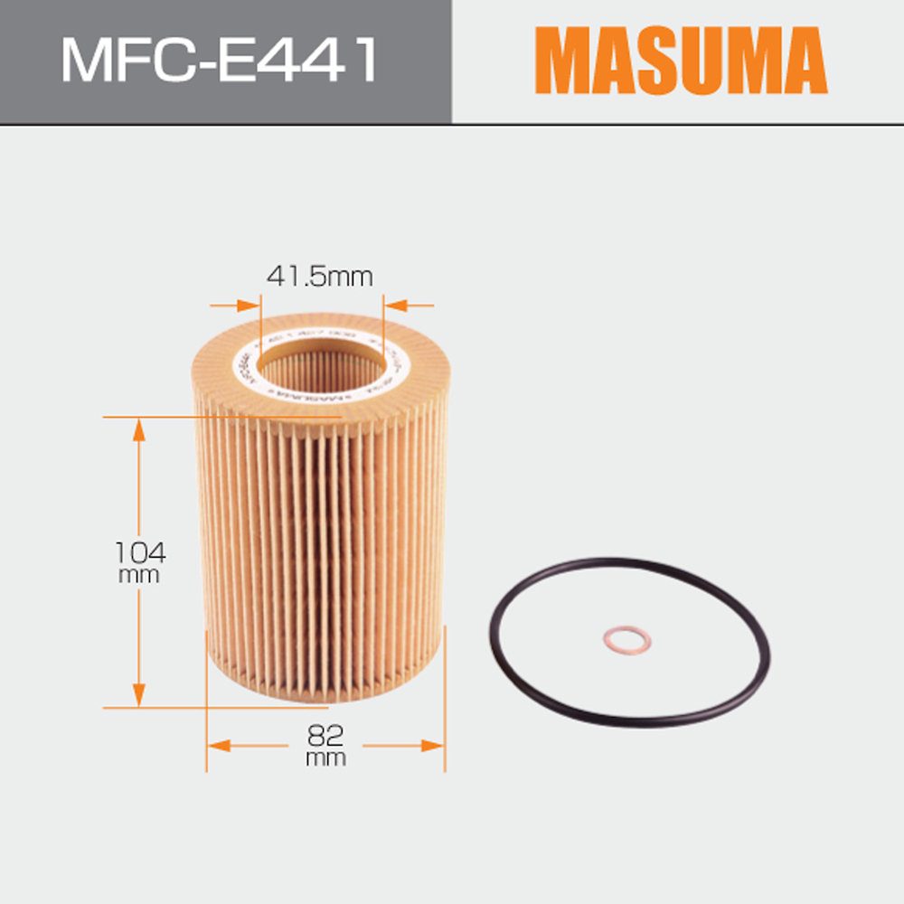 1998-2005 BMW 3-SERIES E46 MASUMA NO. MFC-E441 Paper Core Automotive Parts Oil Filters
