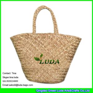Quality LUDA plain straw handbag seagrass straw make french straw bag wholesale