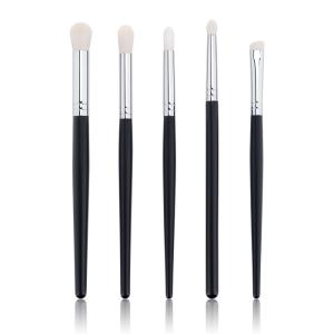 Quality Matte Black Wooden Handle Eyeshadow Makeup Brush Set 150-180mm wholesale