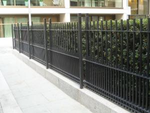 Powder Coated RAL 9001/Black Vertical Bar Fence