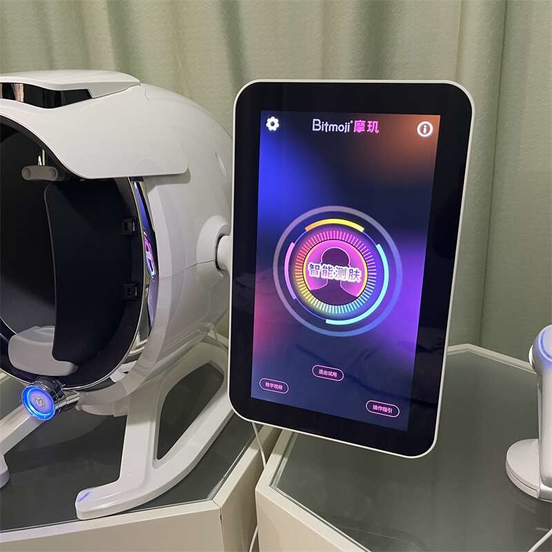 Beauty Salon Full Face Skin Test Machine With UV / RGB / PL Light Multilanguage Support