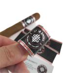 Luxury Cigar Label Printing Embossed Texture Custom Vinyl Stickers Self Adhesive