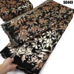 Silk Velvet Fabric African Lace Fabric Unique Flocking Velvet Lace for Party