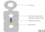 4 Core Bow Type FTTH Drop Cable , Self-Supporting Fiber Optic Cable