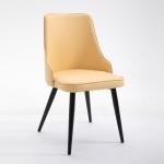Leather Seater Chrome Metal Leg Modern Leisure Chair