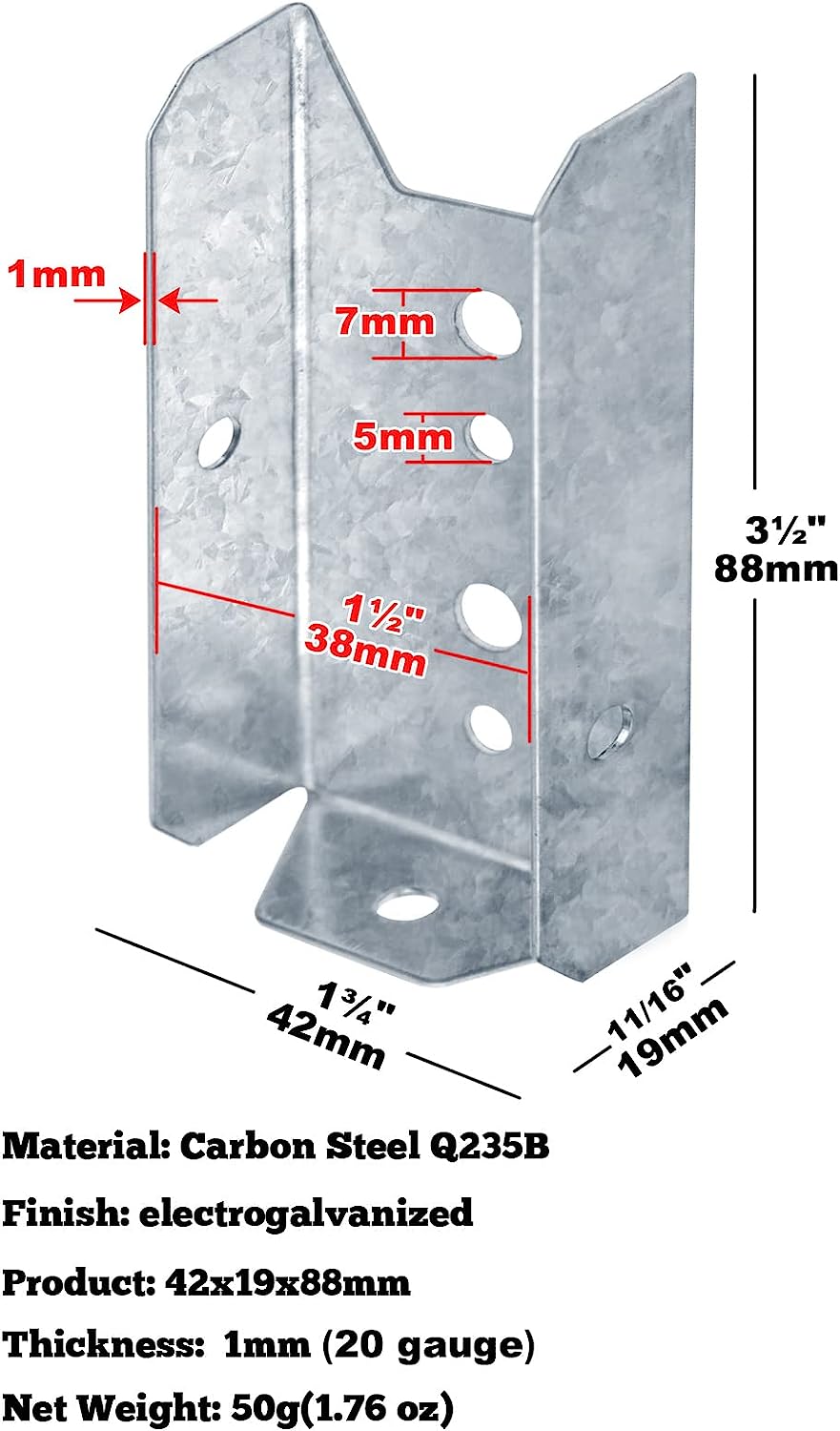Galvanized 2x4 Brackets The Ultimate Repair Kit for Wood Rail and Post Connections