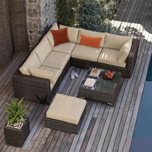 Quality Terrace Rattan Couch Outdoor Unfolded Comfortable Outdoor Sofa wholesale