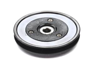 Quality Black Flanged Pulley Guide With Ceramic Coating / Bearing Wire Guide wholesale