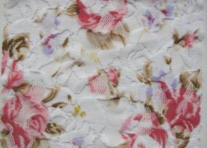 Quality White Flower Digital Printed Fabric , 90% Nylon + 10% Spandex CY-LY0090 wholesale