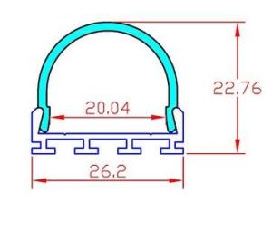 Quality Waterproof 2m length LED aluminum extrusion profiles A2623 for LED Strips for shops stores mall wholesale