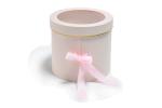 Luxury Pink Flower 1500gsm Paper Tube Packaging Boxes With Lid