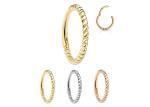 Twisted Rope 14k Gold Nose Ring 18G , Nose Piercing Clicker for Gift