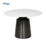 Metal Frame Round Kitchen Table Fire Resistant With Contemporary Type
