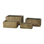 Hand Carved Weather Resistant Cement Planter Pots For Indoor And Outdoor Decor