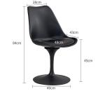 Tulip chair/simple dining chair/modern leaning chair can rotate dining chair to