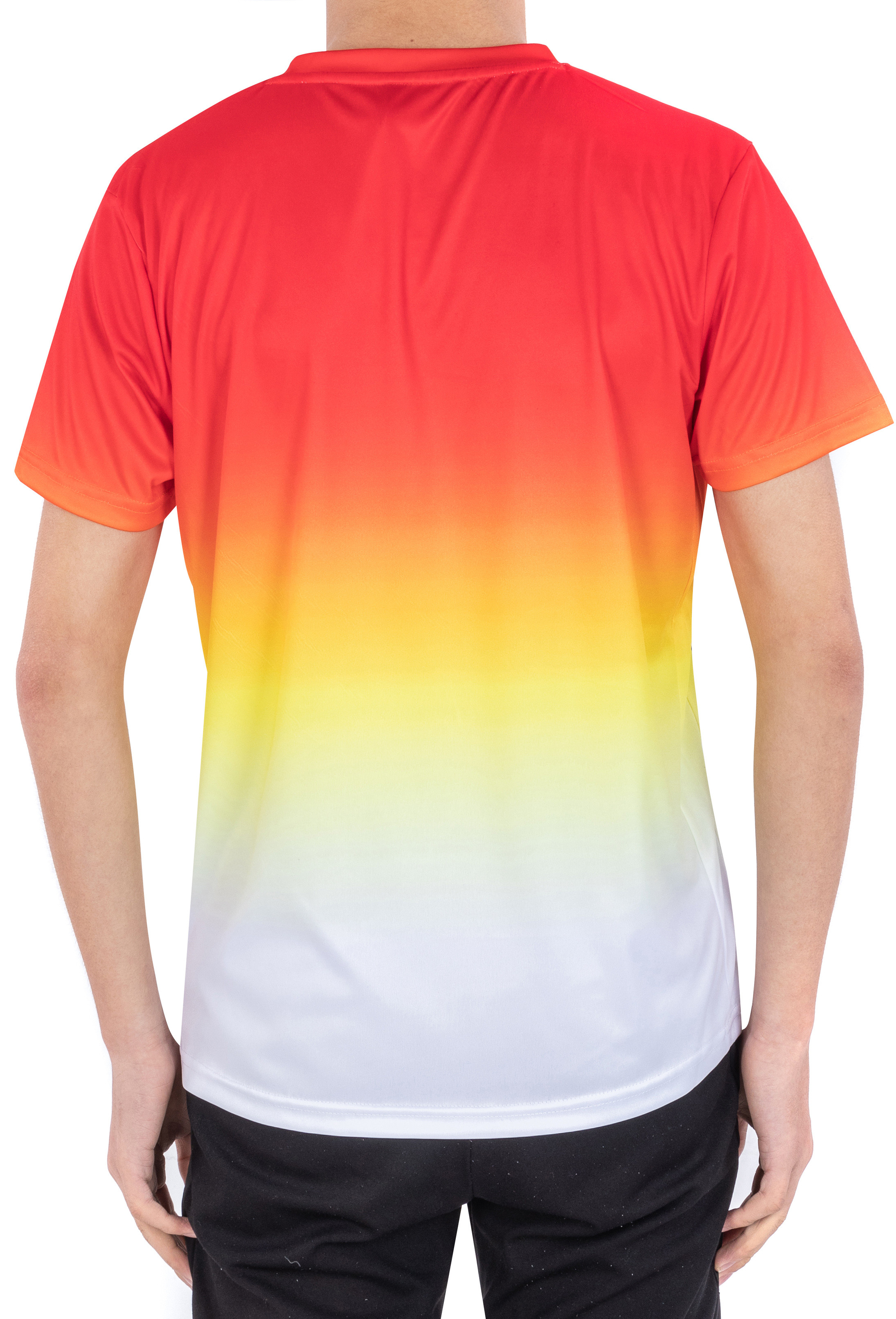 Comfortable Red Fast Dry Active Dye Mens V Neck T Shirt For Work Out