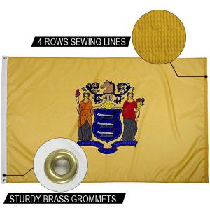 Quality Acid Digital Printing State Of New Jersey Flag 3x5 Ft Outdoor Heavy Duty Dupont Nylon wholesale