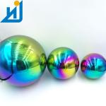 Garden Decorative Large Stainless Steel Metal Gazing Ball Rainbow Hollow