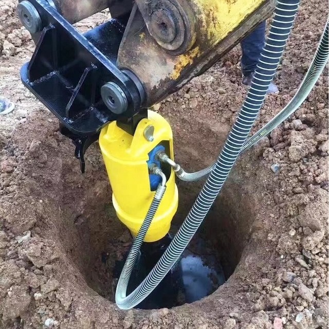 Construction Works Earth Drill Hydraulic Earth Auger For 5-45 Tons Excavator