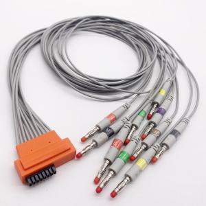 Quality Cardioline 10 Lead ECG Cable 0.9m Holter Cable Snap Connector wholesale