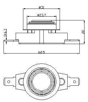 Manual Reset Ksd302 Snap action Thermostat , KSD302 250V 25A 40A Temperature Switch
