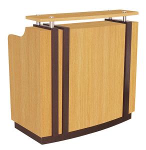 Quality Traditional Style Salon Front Desk Furniture / Wood Hairdressing Reception Desk wholesale