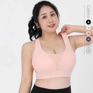 Quality High Intensity Workout Plus Size Sports Bra Latex Pad Shock Resistant wholesale