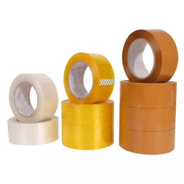 Yellow Brown Custom Waterproof Acrylic Bopp Single Sided Pressure Sensitive