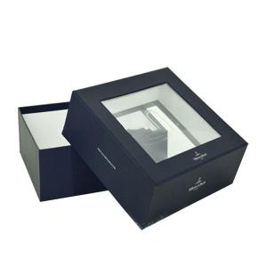Quality Bow Tie Gift Box / Clear Plastic Cardboard Box With Window Lid Custom Logo wholesale