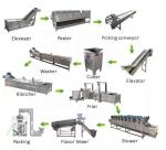 Automatic potato peeling washing and blanching potato chips making machine