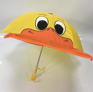 Quality 18 Inches Manual Open Cute Cartoon Duck Umbrella Waterproof Polyester wholesale