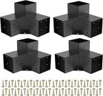 Black Powder Coated Pergola Bracket Connector and Kit for NATURE Pressure