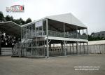Fire Proof Large Wedding Tents , Roof Cube Tent Aluminum Frame
