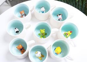 Quality 13.5x8.5x8cm Single Layer 3D Plain Porcelain Mugs wholesale
