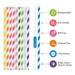 Dishes Water Drinks Tableware 10mm Cutlery Biodegradable Paper Straws