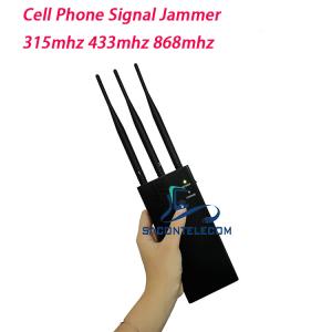 Quality 3 Bands 100m 433mhz 868mhz Portable Signal Jammer 8000mAh wholesale