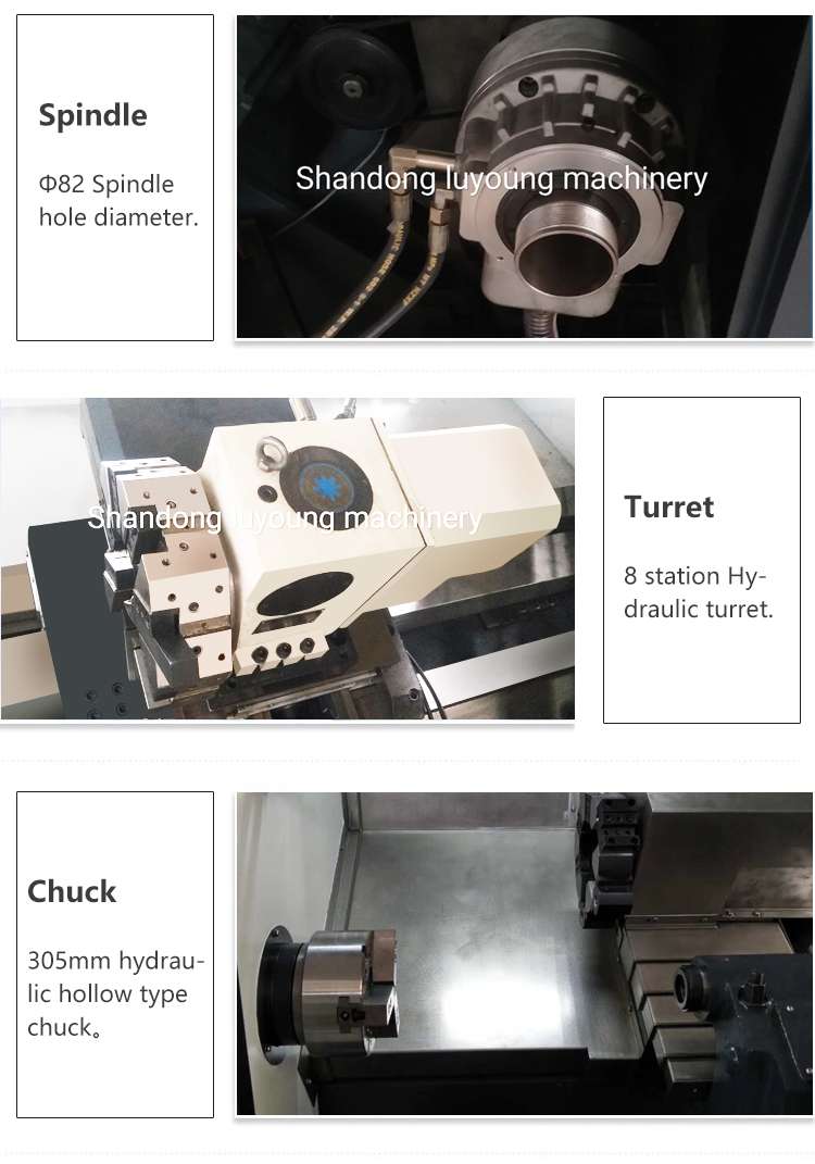 CNC Hydraulic Collet Lathe Machine TCK40 Servo Turret High Speed Slant Bed Cnc Lathe